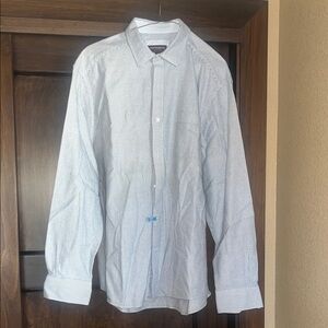 Johnston & Murphy Light Blue Checkered Shirt